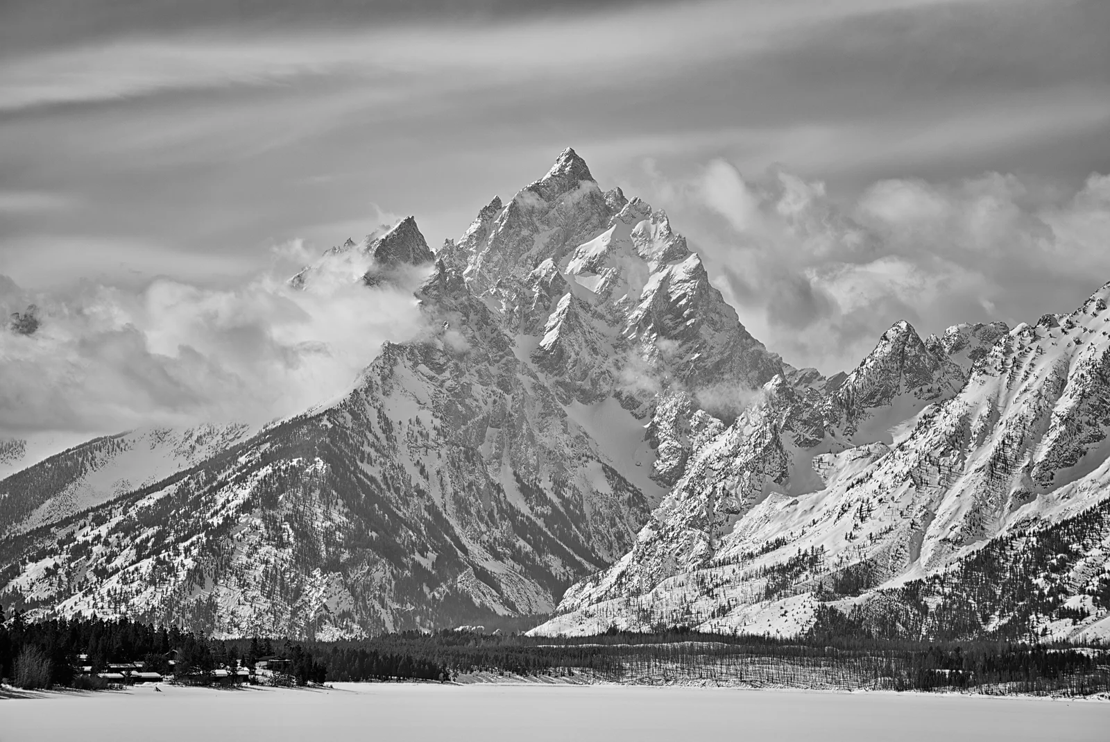 Tetons in Black and White